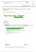 NURS 6003 Week 9 Quiz Practicum Quiz (100 out of 100 Points Feb 2022)