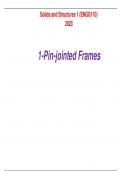 Solids and Structures 1 (ENGG110) 2023 1-PIN-JOINTED -FRAMES