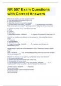 NR 507 Exam Questions with Correct Answers 