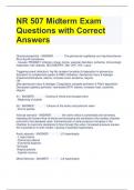 NR 507 Midterm Exam Questions with Correct Answers