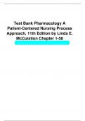 Test Bank Pharmacology A Patient-Centered Nursing Process Approach, 11th Edition by Linda E. McCuistion Chapter 1-58