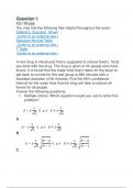  MATH 110 Statistics Module 6 test exam (100% Correct Answers) Portage Learning