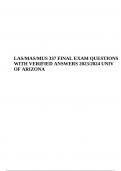 LAS MAS MUS 337 FINAL EXAM QUESTIONS WITH ANSWERS 2023/2024 | 100% CORRECT | UNIVERSITY OF ARIZONA