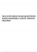 NGN EXIT HESI EXAM QUESTIONS WITH VERIFIED ANSWERS - LATEST UPDATE (GRADED)