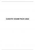 CUS 3701 EXAM PACK 2022, University of South Africa