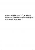 UWF EDF 6226 Final Exam Questions with Correct Answers | Latest Verified 2023/2024 (GRADED)