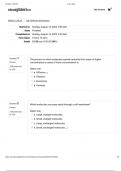 Straighterline BIO201L Lab 4 Quiz- Diffusion & Osmosis