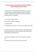 Barney Fletcher Cram Final Exam| 100 QUESTIONS| WITH COMPLETE SOLUTIONS