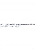 CRAT Exam (Certified Rhythm Analysis Technician Prep) 2023 Already Graded A+.