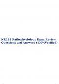 NR283 Pathophysiology Exam Review Questions and Answers (100%Verified).