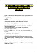 NURS2502 - Pathophysiology Exam 2 Questions With Complete Solutions