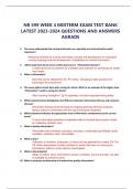 NR 599 WEEK 4 MIDTERM EXAM TEST BANK LATEST 2023-2024 QUESTIONS AND ANSWERS AGRADE