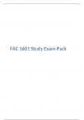 FAC 1601 Study Exam Pack, University of South Africa, UNISA