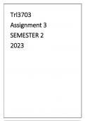 TRL3703 ASSIGNMENT 3 SEMESTER 2 2023