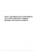 WGU C182 OBJECTIVE ASSESSMENT | Exam Questions with Answers Graded A+ 2023/2024 (Exam Questions with Answers Graded A+ 2023/2024 (VERIFIED)