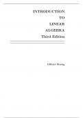 Introduction to Linear Algebra 3rd Edition By Gilbert Strang (Solution Manua)