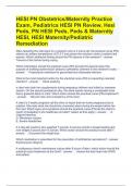 HESI PN Obstetrics/Maternity Practice Exam, Pediatrics HESI PN Review, Hesi Peds, PN HESI Peds, Peds & Maternity HESI, HESI Maternity/Pediatric Remediation