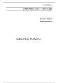 Radiative Heat Transfer, 4e Michael Modest, Sandip Mazumder (Solution Manual)