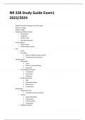 NR 328 Study Guide Exam 2 Jan 2023/2024