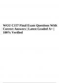 WGU C157 Essentials of Advanced Nursing: Practice Questions and Answers Updated 2024 | WGU C157 OA Questions and Answers | WGU C157 Practice Test 7-key Questions and Answers | WGU C157 Final Exam Prep Questions With Correct Answers & WGU C157 Final Practi