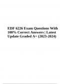 EDF 6226 Exam Sample Questions With Answers | Latest Update Graded A+ 2023-2024 (100% Correct)