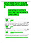 COUN 6215 WEEK 2 QUIZ WITH ANSWERS (VERSION 1)