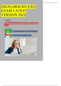 (NGN) HESI RN EXIT EXAM LATEST VERSION 2023