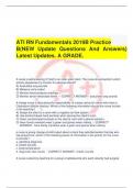 ATI RN FUNDAMENTALS 2019 EXAM