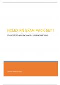 NCLEX RN EXAM PACK SET 1 - 75 QUESTIONS & ANSWERS WITH EXPLAINED OPTIONS (GUARANTEED A+) UPDATED VERSION 2023