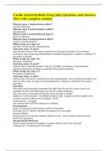 Cardio Antiarrhythmic Drug Quiz Questions and Answers 2023 with complete solution