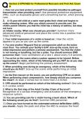 CPRAED for Professional Rescuers and First Aid Exam A Questions and Answers Latest 2023 - 2024 [100% correct answers]