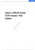 TEST BANK AND  SOLUTION FOR DAVIS'S DRUG GUIDE FOR NURSES 16TH AND 17TH EDITION BY VALLERAND AND SANOSKI