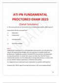 ATI PN FUNDAMENTAL  PROCTORED EXAM 2023