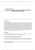 Case Notes & Answer for Breaking the Silence at Work (A+B) Taboo Topics By Kanina Blanchard, Alison Konrad, Karen MacMillan