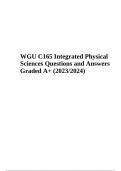 WGU C165 (Integrated Physical Sciences) Exam Questions With Answers Latest | WGU C165 Exam Practice Questions With Correct Answers | WGU C165 Exam Questions With 100% Correct Answers & WGU C165 (Integrated Physical Sciences) Final Exam Questions and Answe