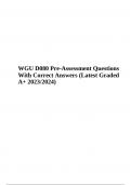 WGU D080 Pre-Assessment; Exam Questions With 100% Correct Answers | Latest 2023/2024 Graded A+ 