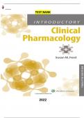 Roach's Introductory Clinical Pharmacology 12th Edition by Susan M Ford - Complete, Elaborated and Latest (Test Bank) ALL (1-54) Chapters included & Updated