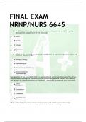 FINAL EXAM NRNP/NURS 6645