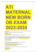 ATI MATERNAL NEW BORN OB EXAM 2023-2024