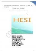 2019-2024 HESI RN EXIT V1 ,V2,V3,V4,V 5 AND V8 Complete Exams 2023 Versions