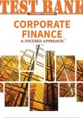 Corporate Finance: A Focused Approach 7th Edition by Michael Ehrhardt and Eugene Brigham | TEST BANK