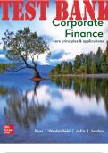 TEST BANK for Corporate Finance: Core Principles and Applications 6th Edition by Ross Stephen | Complete 21 Chapters