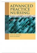 TESTBANK FOR ADVANCED PRACTICE NURSING 3RD EDITION DENISCO