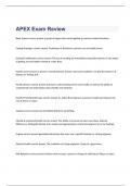 APEX Exam Review questions and complete correct answers