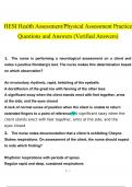 HESI Health Assessment/Physical Assessment Practice  Questions and Answers Latest 2023 - 2024 [100% correct answers]