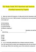 ILE Study Guide Questions and Answers Latest 2023 - 2024 [100% correct answers]