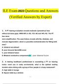 ILE Exam Questions and Answers Latest 2023 - 2024 [100% correct answers] 