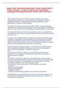 ASHA SLPA CERTIFICATION EXAM: STUDY GUIDE PART 2 (Topic Covered: - Scope of Practice for the Speech- Language Pathology Assistant) Solved 100% Correct!!