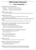 vascular ultrasound exam 1 study guide