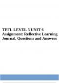 TEFL LEVEL 5 UNIT 6 Assignment: Reflective Learning Journal